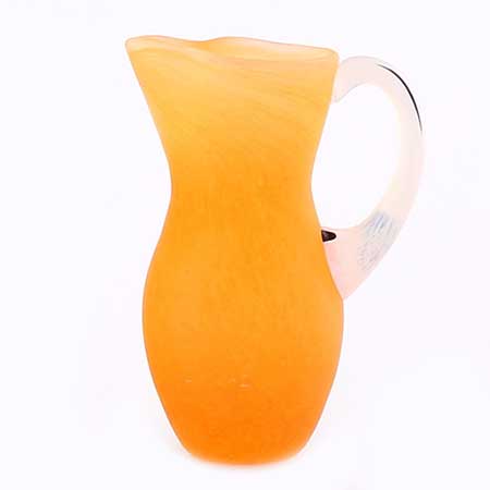 Gunnel Sahlin Kosta Boda Amazon Pitcher, orange, model number 89451, height 10,5 cm