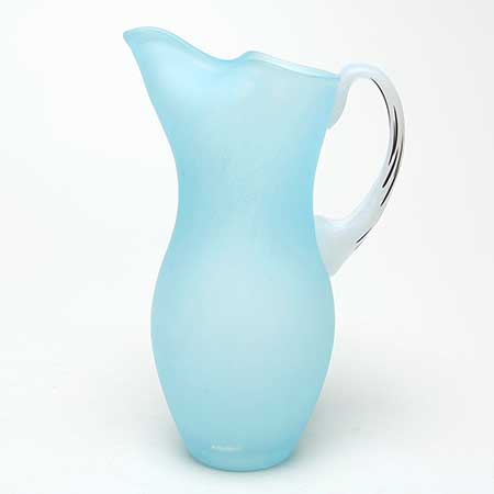 Gunnel Sahlin Kosta Boda Amazon Pitcher, turquoise, model number 89454, height 30 cm
