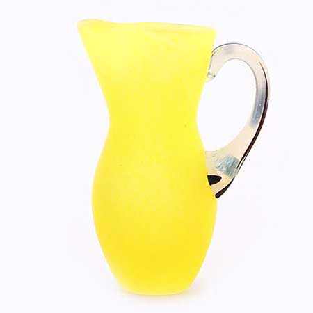 Gunnel Sahlin Kosta Boda Amazon Pitcher, yellow, model number 89450, height 10,5 cm
