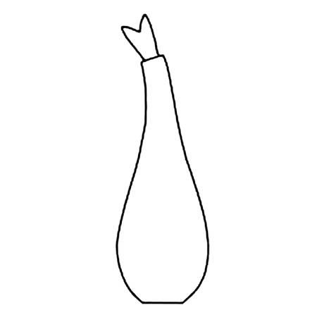 Gunnel Sahlin Kosta Boda Naturalis Bottle, orange, model number 89623, height 32 cm