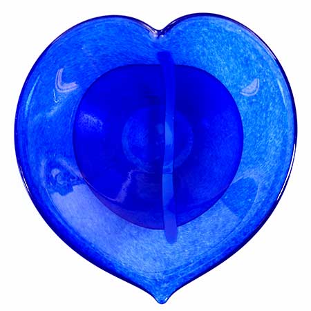 Gunnel Sahlin Kosta Boda Naturalis Dish, blue, model number 79261, length 14,5 cm