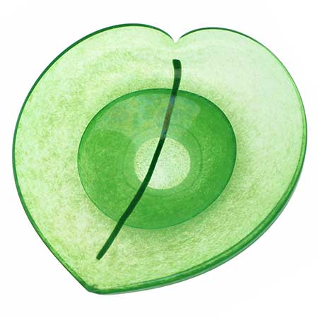 Gunnel Sahlin Kosta Boda Naturalis Dish, green, model number 79262, length 14,5 cm