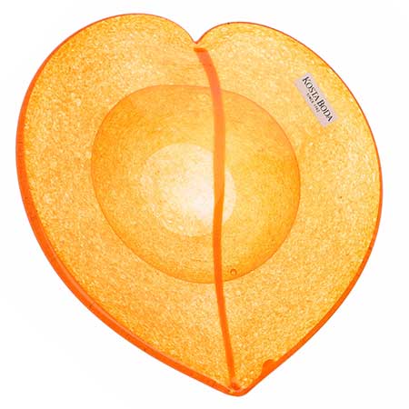 Gunnel Sahlin Kosta Boda Naturalis Dish, orange, model number 79260, length 14,5 cm