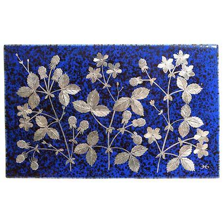 Heinz Erret Gustavsberg Province Flower Wall Plaques Åkerbär (Arctic raspberry), province flower of Norrbotten