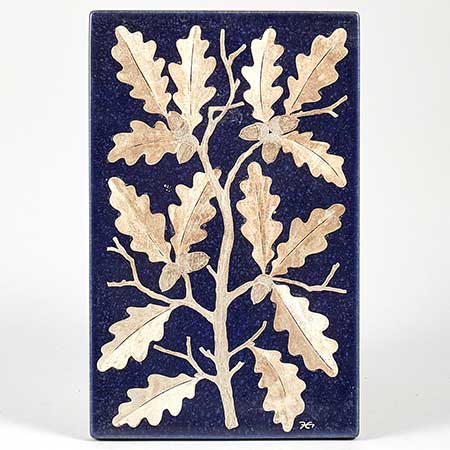 Heinz Erret Gustavsberg Province Flower Wall Plaques Ek (Common oak), province flower of Blekinge