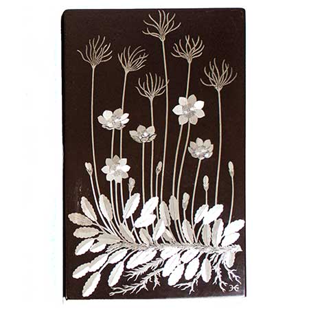 Heinz Erret Gustavsberg Province Flower Wall Plaques Fjällsippa (White dryas), province flower of Lappland