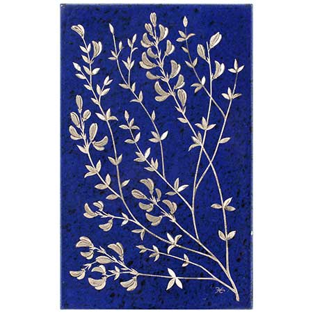Heinz Erret Gustavsberg Province Flower Wall Plaques Hårginst (Hairy greenweed), province flower of Halland