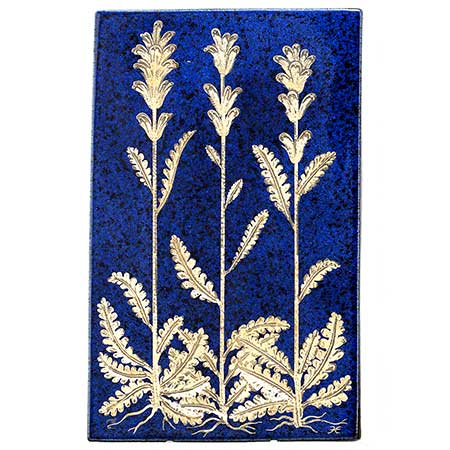 Heinz Erret Gustavsberg Province Flower Wall Plaques Kung Karls spira (Moor-king), province flower of Västerbotten