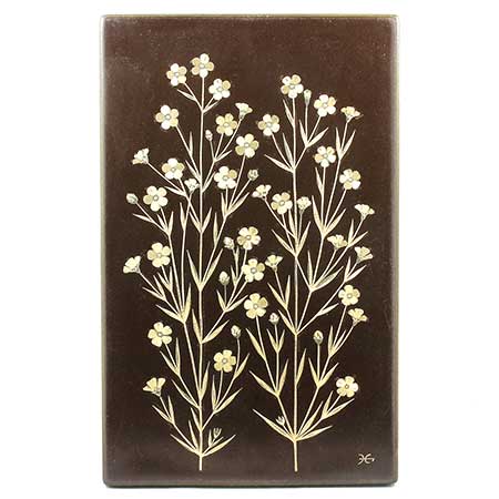Heinz Erret Gustavsberg Province Flower Wall Plaques Lin (Common flax), province flower of Hälsingland