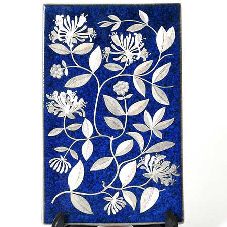 Heinz Erret Gustavsberg Province Flower Wall Plaques Vildkaprifol (Honeysuckle), province flower of Bohuslän
