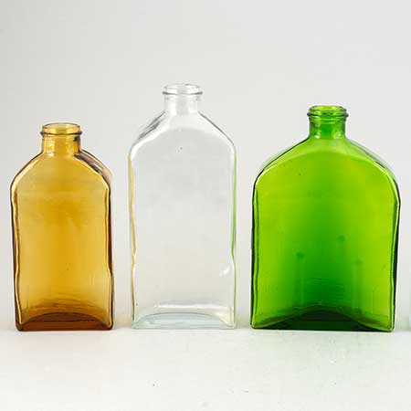 Helena Tynell Riihimäen Lasi The three Lankkupullo vase sizes