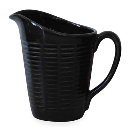 Hertha Bengtson Rörstrand India Black creamer, height 9,5 cm