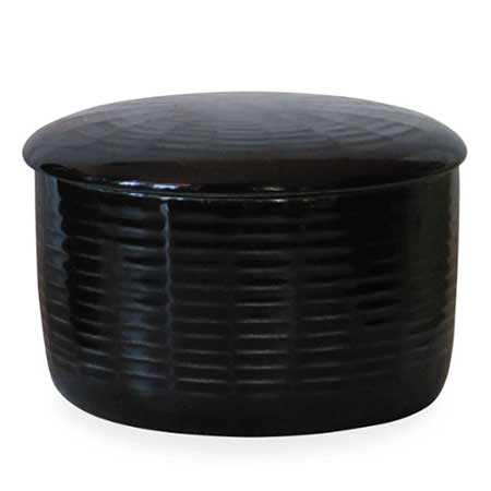 Hertha Bengtson Rörstrand India Black sugar bowl, diameter 10 cm