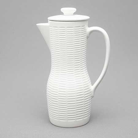 Hertha Bengtson Rörstrand India White pot, height 23, 26, and 30 cm