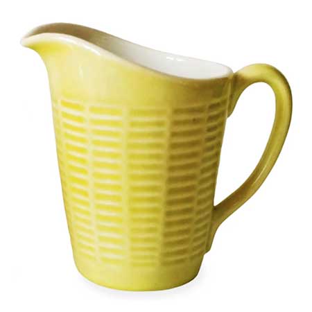 Hertha Bengtson Rörstrand India Yellow creamer, height 9,5 cm
