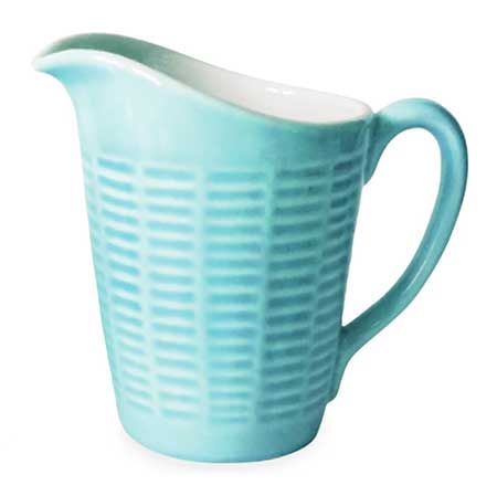 Hertha Bengtson Rörstrand Turkos Turquiose creamer, height 9,5 cm