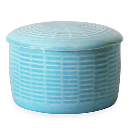 Hertha Bengtson Rörstrand Turkos Turquoise sugar bowl, diameter 10 cm