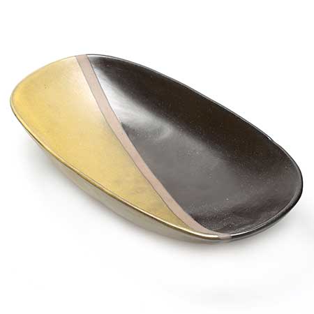 Hjördis Oldfors Upsala-Ekeby Diagonal Bowl (model 5063), length 32 cm