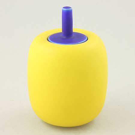 Inger Persson Rörstrand Pro Arte Yellow jar ”Trippel” (Triple), height 14 cm