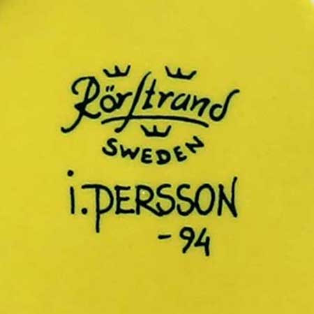 Inger Persson Rörstrand Lower side of Pro Arte object