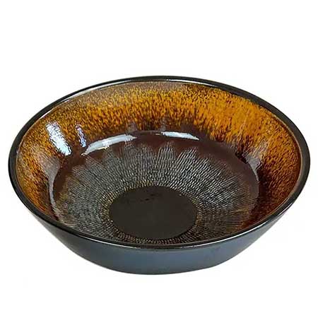 Ingrid Atterberg Upsala–Ekeby Fiamma Bowl. Model 2608. Diameter 24 cm