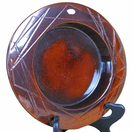 Ingrid Atterberg Upsala–Ekeby Kastanj Dish. Model 2560. Width 26 cm