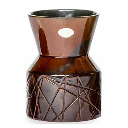 Ingrid Atterberg Upsala–Ekeby Kastanj Vase. Model 2565. Height 13 cm