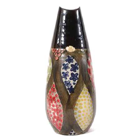 Ingrid Atterberg Upsala Ekeby Mimosa Vase. Model 2098. Height 18,5 cm