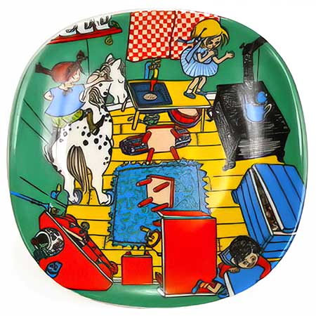 Ingrid Vang Nyman Rörstrand Pippi Långstrump Housewares Inte stöta i golvet (The Floor is Lava)