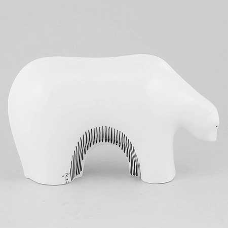 Jackie Lynd Rörstrand Animals Polar Bear, length 18 cm