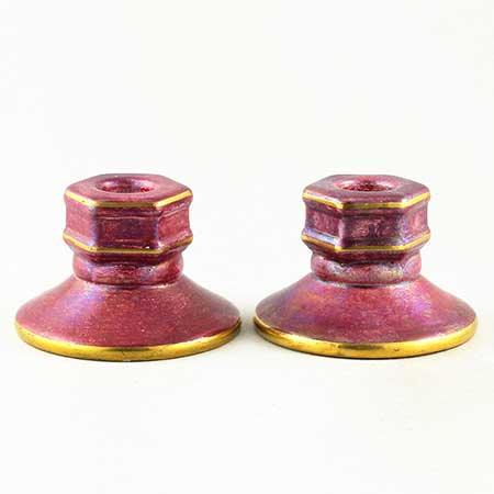 Josef Ekberg Gustavsberg Luster Glaze Candle holders, height 6 cm