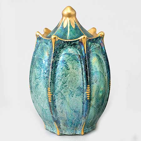 Josef Ekberg Gustavsberg Luster Glaze Urn, height 22 cm