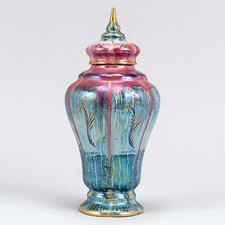 Josef Ekberg Gustavsberg Luster Glaze Urn, height 35 cm