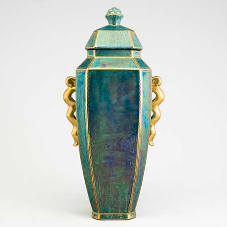 Josef Ekberg Gustavsberg Luster Glaze Urn, height 43 cm