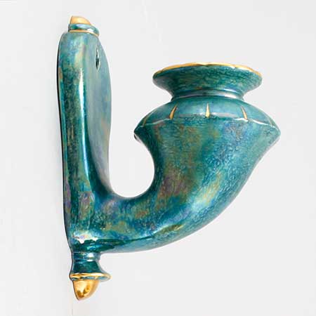 Josef Ekberg Gustavsberg Luster Glaze Wall candle holder, height 18 cm