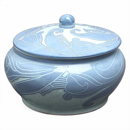 Josef Ekberg Gustavsberg Sgraffito Jar, diameter 17 cm