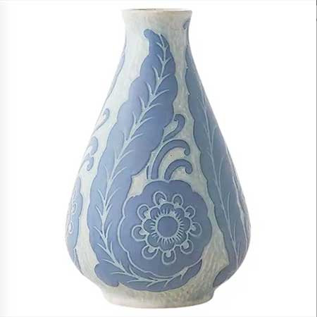 Josef Ekberg Gustavsberg Sgraffito Vase, height 21 cm