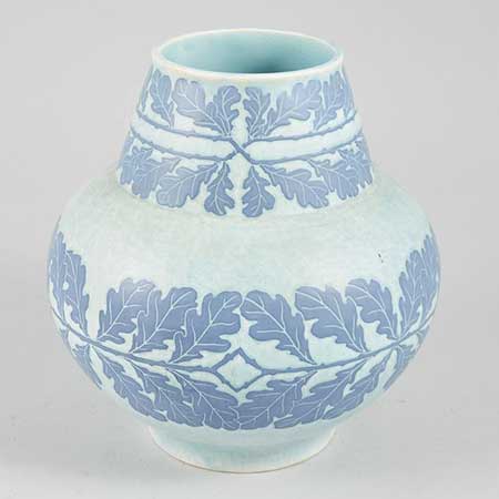 Josef Ekberg Gustavsberg Sgraffito Vase, height 28 cm