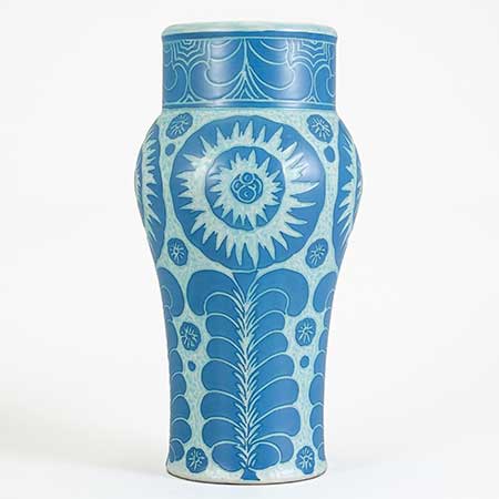Josef Ekberg Gustavsberg Sgraffito Vase, height 29 cm