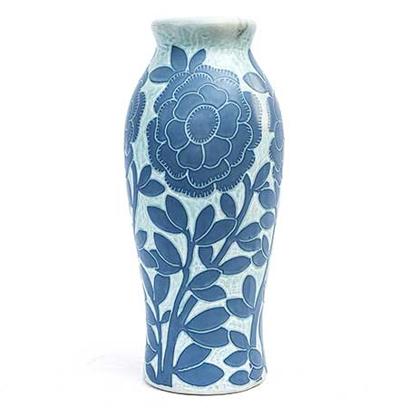 Josef Ekberg Gustavsberg Sgraffito Vase, height 34 cm