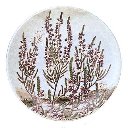 Kirsti Brandt Arabia Provincial Flowers Wall Plaque Kanerva (Heather)
