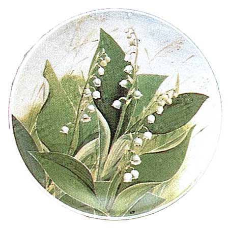 Kirsti Brandt Arabia Provincial Flowers Wall Plaque Kielo (Lily of the valley)