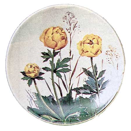 Kirsti Brandt Arabia Provincial Flowers Wall Plaque Kullervo (Globeflower)