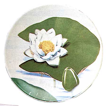 Kirsti Brandt Arabia Provincial Flowers Wall Plaque Lumme (Water lily)