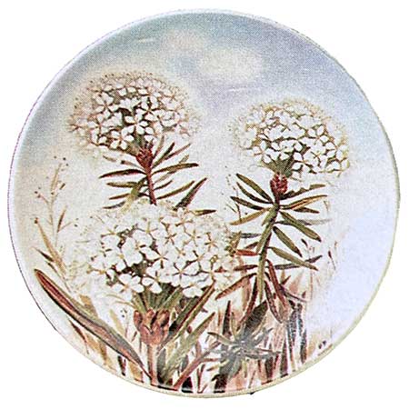 Kirsti Brandt Arabia Provincial Flowers Wall Plaque Suopursu (Wild rosemary)