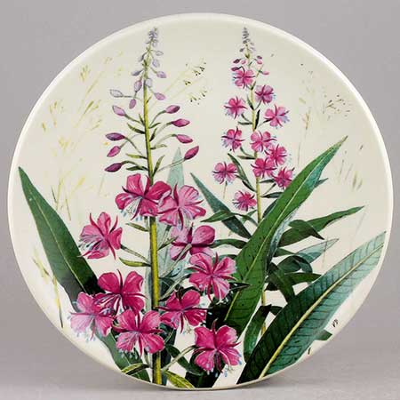 Kirsti Brandt Arabia Provincial Flowers Wall Plaque Maitohorsma (Fireweed)