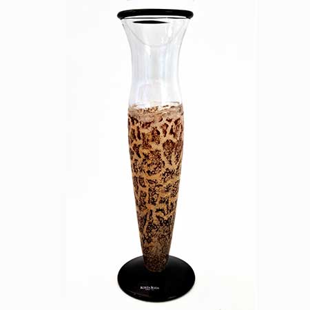 Kjell Engman Kosta Boda Safari Beige/brown vase. Model 49356. Height 29 cm