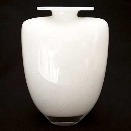 Kjell Engman Kosta Boda Swing White vase. Model 48897. Height 24 cm