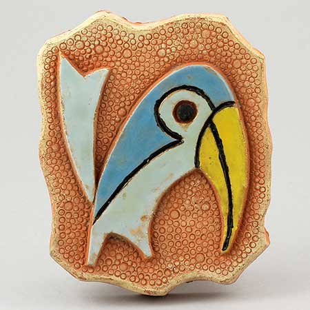 Lars Bergsten Eskilstuna Wall Plaque Bird, height 16 cm