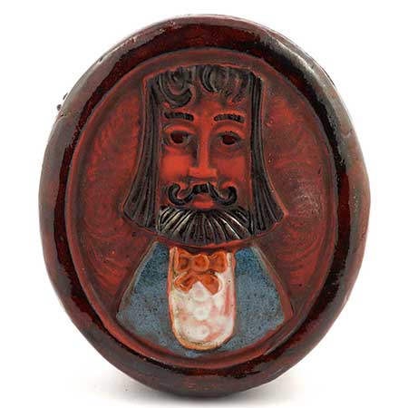 Lars Bergsten Eskilstuna Wall Plaque Man, height 14 cm